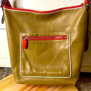 Coach large tote - gorgeous colors - some wear